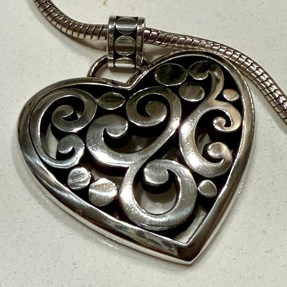 Brighton Contempo Silver Heart Pendant Necklace - Picture 2 of 5